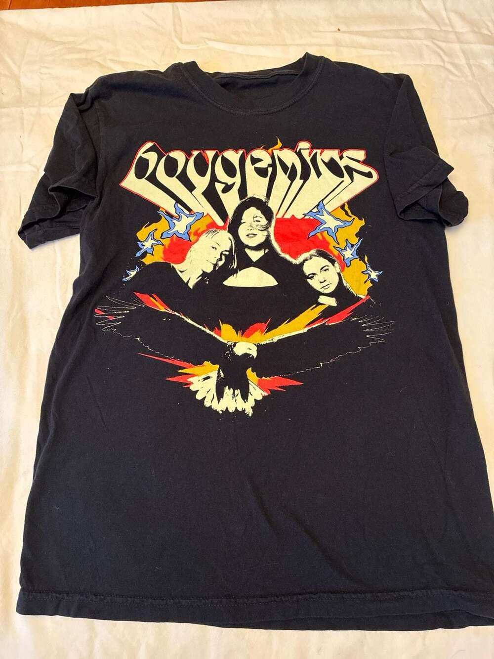 boygenius Official Band Eagle Graphic T-Shirt - Black Small